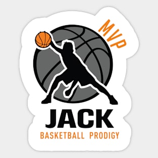 Jack MVP Custom Player Basketball Prodigy Your Name Sticker